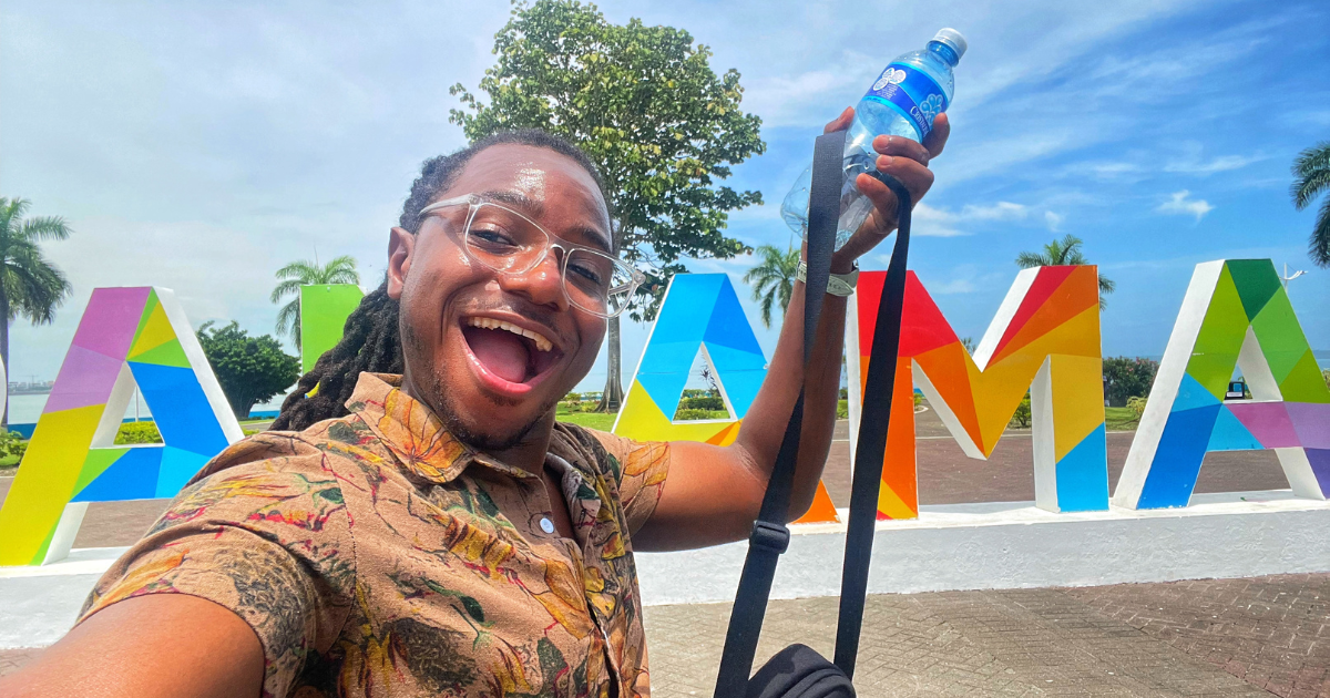 Melting in the Sun at the Panama Sign on the Cinta Costera